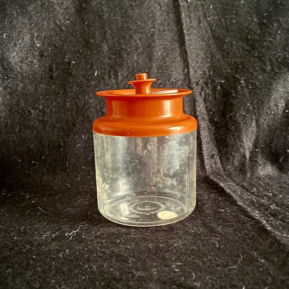 4 - Vintage Estate Tupperware Clear Push Button Lid Storage - Picture 4 of 12